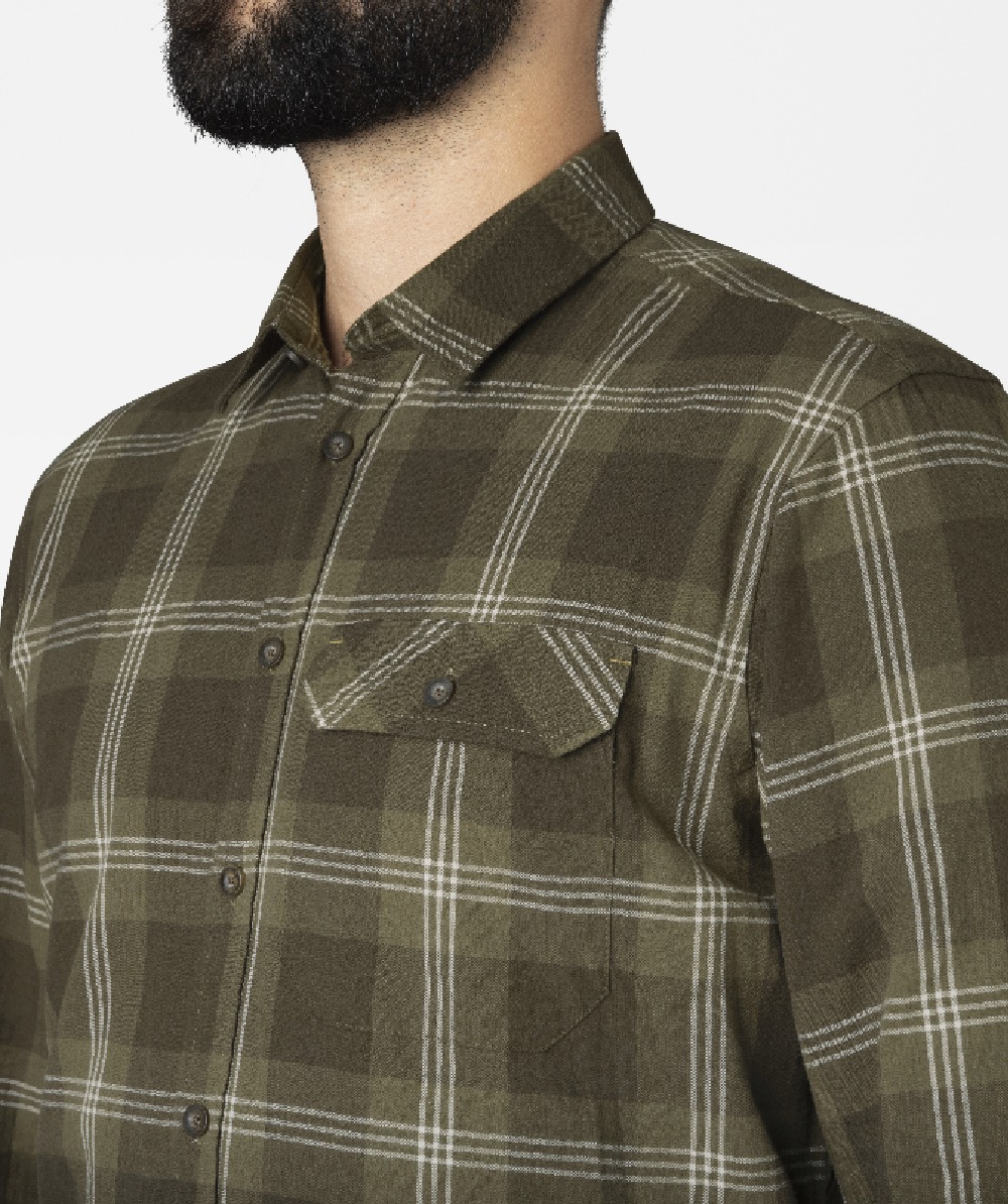 Seeland flanellen Highseat overhemd Pine green - bij KOX online bestellen | XXSL1410134