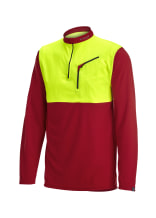 PFANNER Funktionsshirt Zipp Neck Langarm Rot/Neongelb - bei KOX online bestellen | XX77200