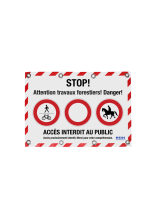 Bche de signalisation/barrage KOX 45 x 65 cm pour la dlimitation de la fort lors de travaux forestiers - commander en ligne chez KOX | XX9758-FR