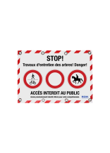 Bche de signalisation/barrage KOX 45 x 65 cm pour la dlimitation lors de travaux d’lagage - commander en ligne chez KOX | XX9759-FR