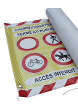 Bannire d’avertissement/de dlimitation KOX FR  Stop ! Abattage d’arbres ! Danger de mort !  - commander en ligne chez KOX | XX9772-FR