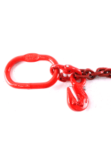 Vierkante ketting met tiljukhaak en ophangschakel kwaliteit 8 toelaatbare trekkracht LC 3250 daN, lengte 2, 5 m, ketting  7 mm - bij KOX online bestellen | XXGLKRSV-07-25