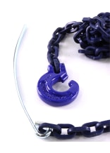 Vierkante ketting met tiljukhaak en doorsteeknaald kwaliteit 10 toelaatbare trekkracht LC 4500 daN, lengte 2, 5 m, ketting  7 mm - bij KOX online bestellen | XXGLKSN-07-25-10