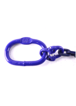 Chane carre avec crochet  boucles et maillon de suspension, qualit 10, force de traction admissible LC 6000 daN, longueur 2, 5 m, chane  8 mm - commander en ligne chez KOX | XXGLKRS-08-25-10