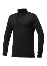 Woolpower Zip Turtleneck 200 Rollkragenhemd / Merino Shirt langarm Black - bei KOX online bestellen | XXWP7222S