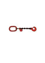 Chane  maillons carrs avec crochet  boucles et maillon de suspension, qualit 8, force de traction admissible LC 4500 daN, longueur 2, 5 m, chane  8 mm - commander en ligne chez KOX | XXGLKRSV-08-25