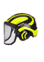 PROTOS bosbouwhelm / veiligheidshelm KOX editie met gehoorbescherming en vizier Integral forest zwart/neon geel one size - bij KOX online bestellen | XX74129