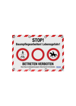 KOX Warn-/Absperrplane Baumpflegearbeiten 45 x 65 cm zur Absperrung bei Baumpflegearbeiten - bei KOX online bestellen | XX9759-DE