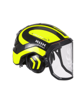 PROTOS bosbouwhelm / veiligheidshelm KOX editie met gehoorbescherming en vizier Integral forest zwart/neon geel one size - bij KOX online bestellen | XX74129