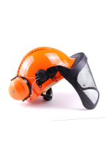 3M bosbouwhelm met getst metalen vizier en Peltor G3000 Orange gehoorbescherming - bij KOX online bestellen | XX74103-38