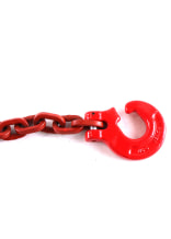 Vierkante ketting met tiljukhaak en ophangschakel kwaliteit 8 toelaatbare trekkracht LC 3250 daN, lengte 2, 5 m, ketting  7 mm - bij KOX online bestellen | XXGLKRSV-07-25
