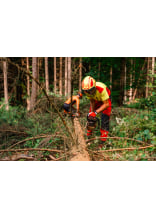 PROTOS� Casque forestier/casque de protection KOX Edition avec protection auditive et visi�re Integral Forest Jaune fluo/Rouge OneSize - commander en ligne chez KOX | XX74109