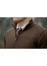 Seeland Jagdpullover Pine Half Zip Dark Brown - bei KOX online bestellen | XXSL9831007