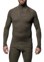 Woolpower Zip Turtleneck Lite Rollkragenhemd /Merino Shirt Langarm pine green - bei KOX online bestellen | XXWP7221GR