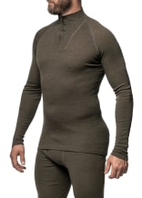 Woolpower Zip Turtleneck Lite Rollkragenhemd /Merino Shirt Langarm pine green - bei KOX online bestellen | XXWP7221GR