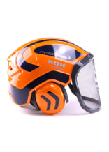 PROTOS Casque forestier/casque de protection KOX Edition avec protection auditive et visire Integral Forest Orange/Bleu OneSize - commander en ligne chez KOX | XX74115