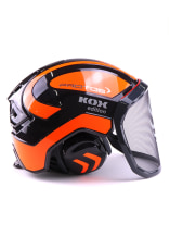 PROTOS Forsthelm / Schutzhelm KOX Edition mit Gehrschutz und Visier Integral Forest Schwarz/NeonOrange OneSize - bei KOX online bestellen | XX74114