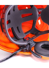 PROTOS Casque forestier/casque de protection KOX Edition avec protection auditive et visire Integral Forest Orange/Bleu OneSize - commander en ligne chez KOX | XX74115
