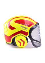 PROTOS bosbouwhelm / veiligheidshelm KOX editie met gehoorbescherming en vizier Integral forest neon geel/rood one size - bij KOX online bestellen | XX74109