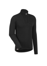 T-shirt  col roul Woolpower Zip Turtleneck 200 / T-shirt en mrinos  manches longues black - commander en ligne chez KOX | XXWP7222S