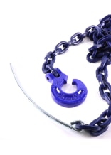 Vierkantkette mit Schlinghaken und Durchstichnadel Gte 10 zul. Zugkraft LC 8500 daN, Lnge 2, 5 m, Kette  10 mm - bei KOX online bestellen | XXGLKSN-10-25-10