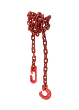 Chane  maillons carrs avec crochets  boucles et crochets choker, force de traction admissible LC 4500 daN, longueur 1, 8 m,  de la chane jusqu' 8 mm - commander en ligne chez KOX | XXGLKSC-08-18